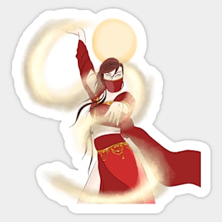 Sand bender desert girl dancer Sticker